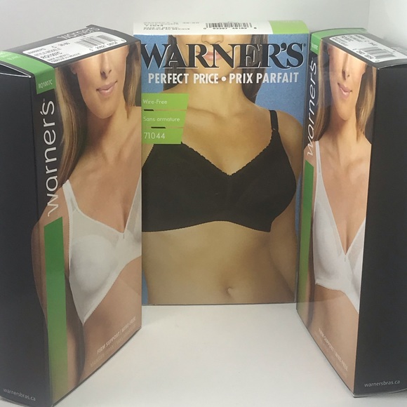 Warner's Intimates & Sleepwear Warners 3 Bras 2 White Black 36 C 3 Bras Poshmark